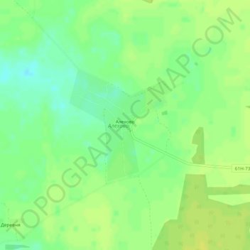 Топографическая карта Алехово, высота, рельеф