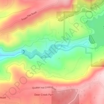 Топографическая карта Deer Creek Reservoir, высота, рельеф