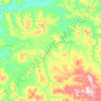 Топографическая карта Огоджа, высота, рельеф