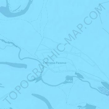 Топографическая карта Степана Разина, высота, рельеф