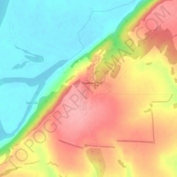 Топографическая карта Подвязье, высота, рельеф