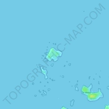 Топографическая карта Île Vierge, высота, рельеф
