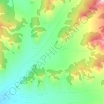Топографическая карта Бурта, высота, рельеф
