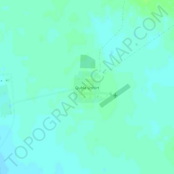 Топографическая карта Кубла-Устюрт, высота, рельеф