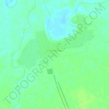 Топографическая карта Никольское, высота, рельеф
