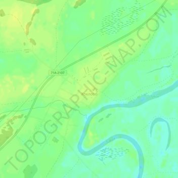 Топографическая карта Хохлово, высота, рельеф