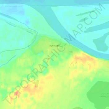Топографическая карта Локосово, высота, рельеф