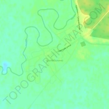 Топографическая карта Шалоболино, высота, рельеф