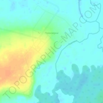 Топографическая карта Прянзерки, высота, рельеф