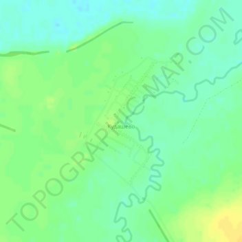 Топографическая карта Кудашево, высота, рельеф