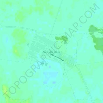 Топографическая карта Красновознесенка, высота, рельеф