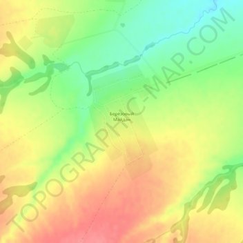 Топографическая карта Берёзовый Майдан, высота, рельеф