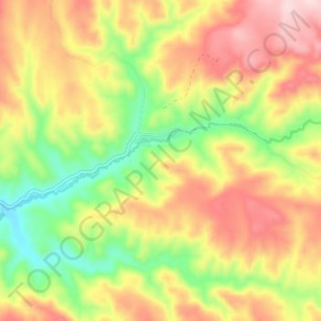 Топографическая карта р.Ргайты, высота, рельеф