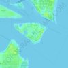 Топографическая карта Fisher Island, высота, рельеф