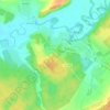 Топографическая карта Бирюлинского зверосовхоза, высота, рельеф