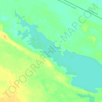Топографическая карта озеро Дадынское, высота, рельеф