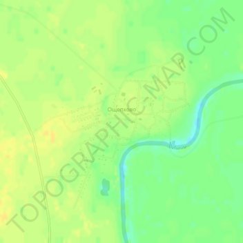 Топографическая карта Ощепково, высота, рельеф