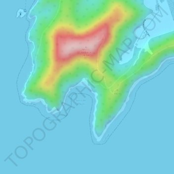 Топографическая карта Praia do Saco do Major, высота, рельеф