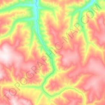Топографическая карта Дурген, высота, рельеф