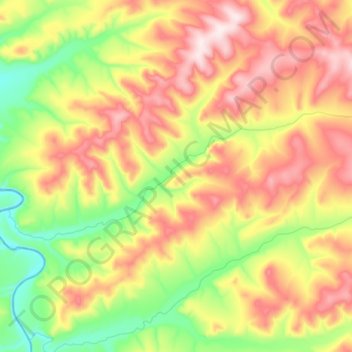 Топографическая карта Чащевитая, высота, рельеф