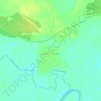 Топографическая карта Архангельское, высота, рельеф