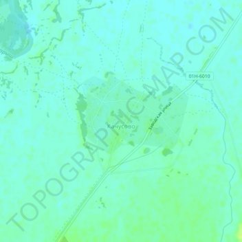 Топографическая карта Качусово, высота, рельеф