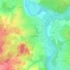 Топографическая карта Чушевицы, высота, рельеф
