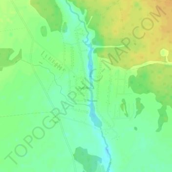Топографическая карта Зырянка, высота, рельеф