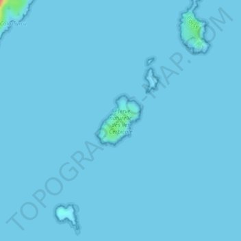 Топографическая карта Île Piana, высота, рельеф