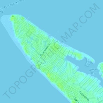 Топографическая карта Anna Maria island, высота, рельеф