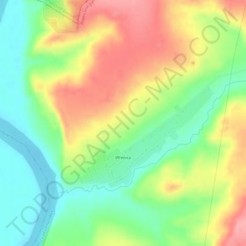 Топографическая карта Игинка, высота, рельеф