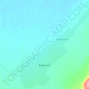 Топографическая карта Баянгол, высота, рельеф