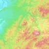 Топографическая карта Анюй, высота, рельеф