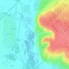 Топографическая карта Городской пляж г.Кстово, высота, рельеф