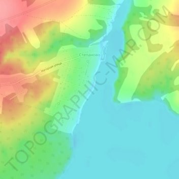 Топографическая карта Степаново, высота, рельеф