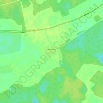 Топографическая карта Негодицы, высота, рельеф