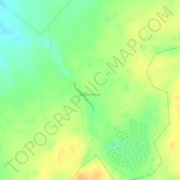 Топографическая карта Борятино, высота, рельеф