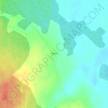 Топографическая карта Шерёги, высота, рельеф