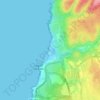 Топографическая карта Praia do Guincho, высота, рельеф