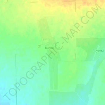 Топографическая карта Шишкино, высота, рельеф