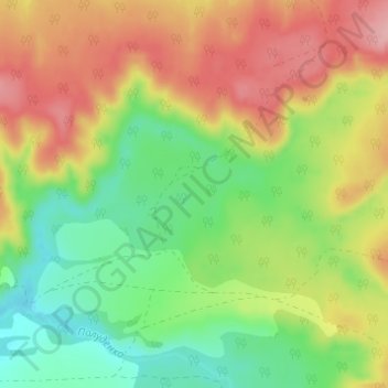 Топографическая карта Бурдина, высота, рельеф