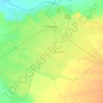 Топографическая карта Чиракчи, высота, рельеф