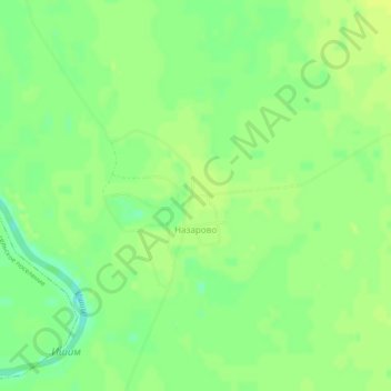 Топографическая карта Назарово, высота, рельеф