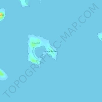 Топографическая карта Pulau Sabian, высота, рельеф