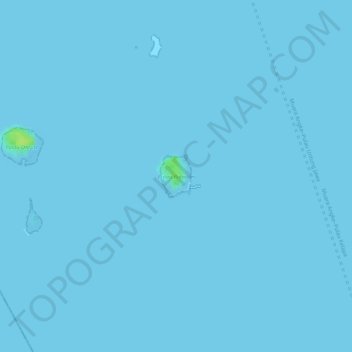 Топографическая карта Pulau Bidadari, высота, рельеф