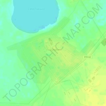 Топографическая карта Полуямки, высота, рельеф