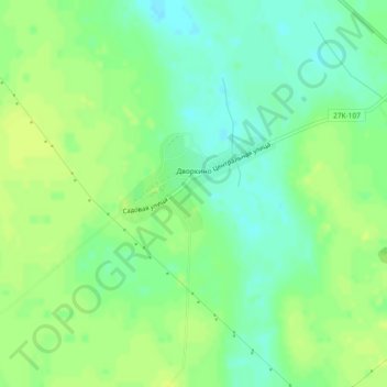 Топографическая карта Дворкино, высота, рельеф