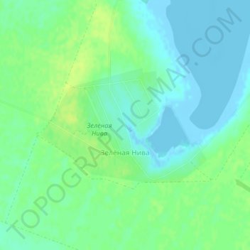 Топографическая карта Зелёная Нива, высота, рельеф