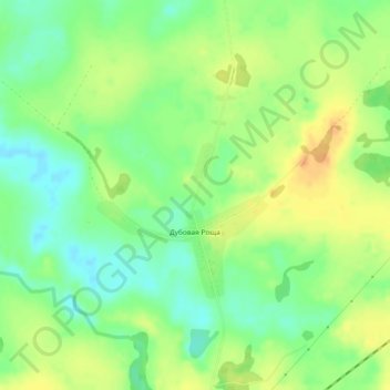 Топографическая карта Дубовая Роща, высота, рельеф