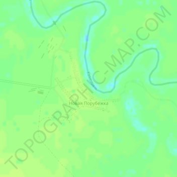 Топографическая карта Новая Порубежка, высота, рельеф